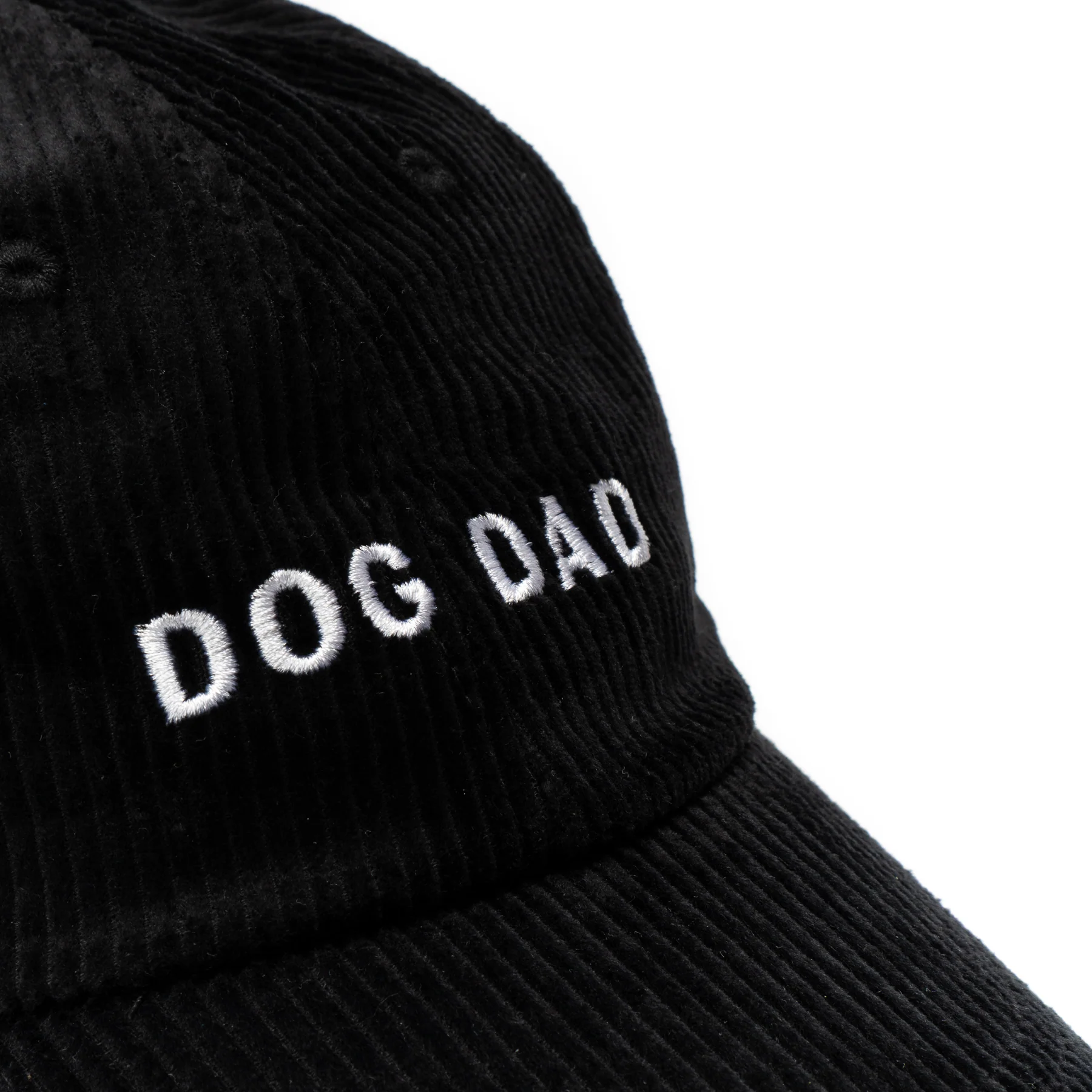 Black Corduroy Dog Dad Hat - Image 3
