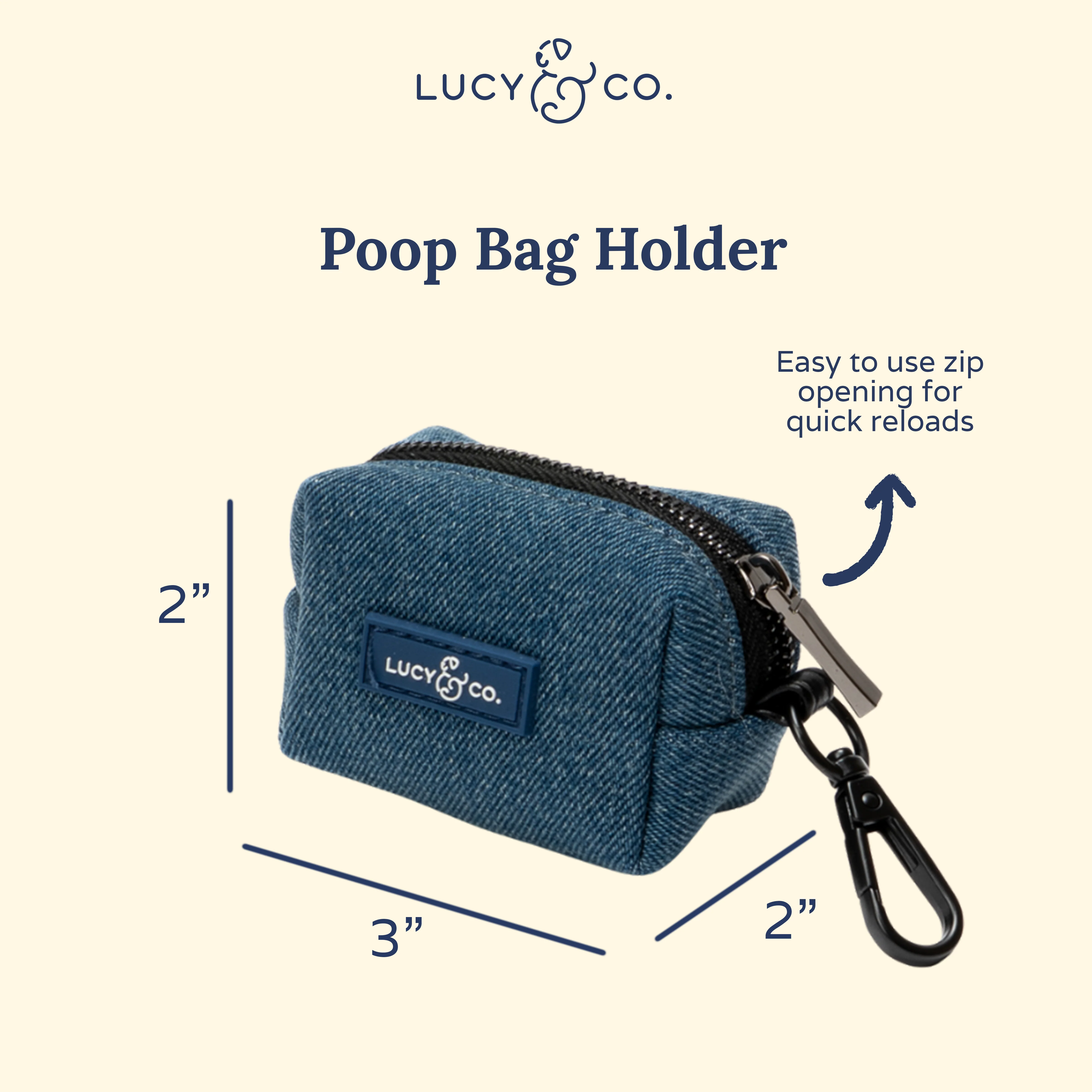 Blue Jeans Poop Bag Holder - Image 3