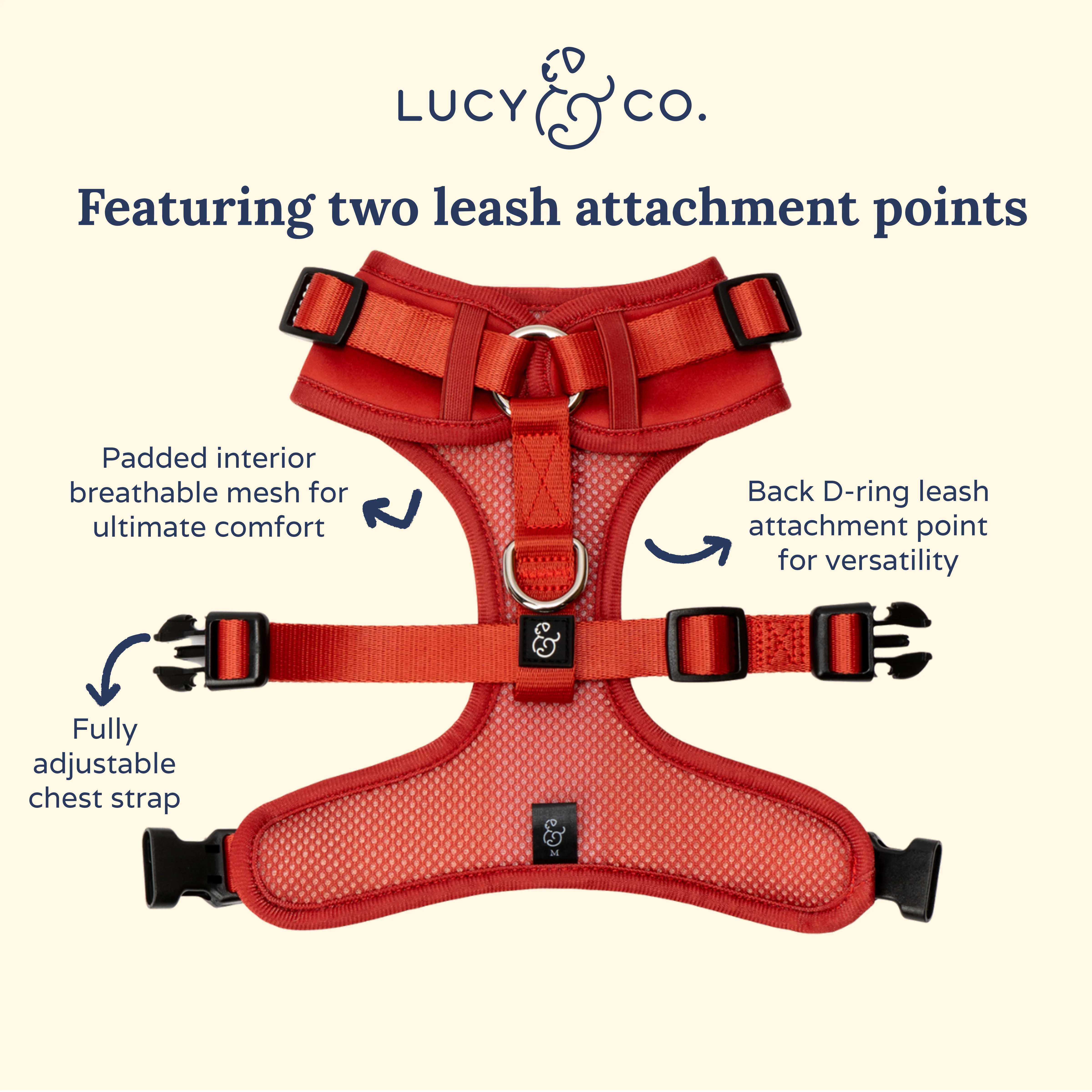 Cherry Red No-Pull Harness - Image 3