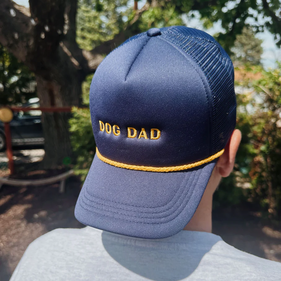 Navy Dog Dad Trucker Hat - Image 6