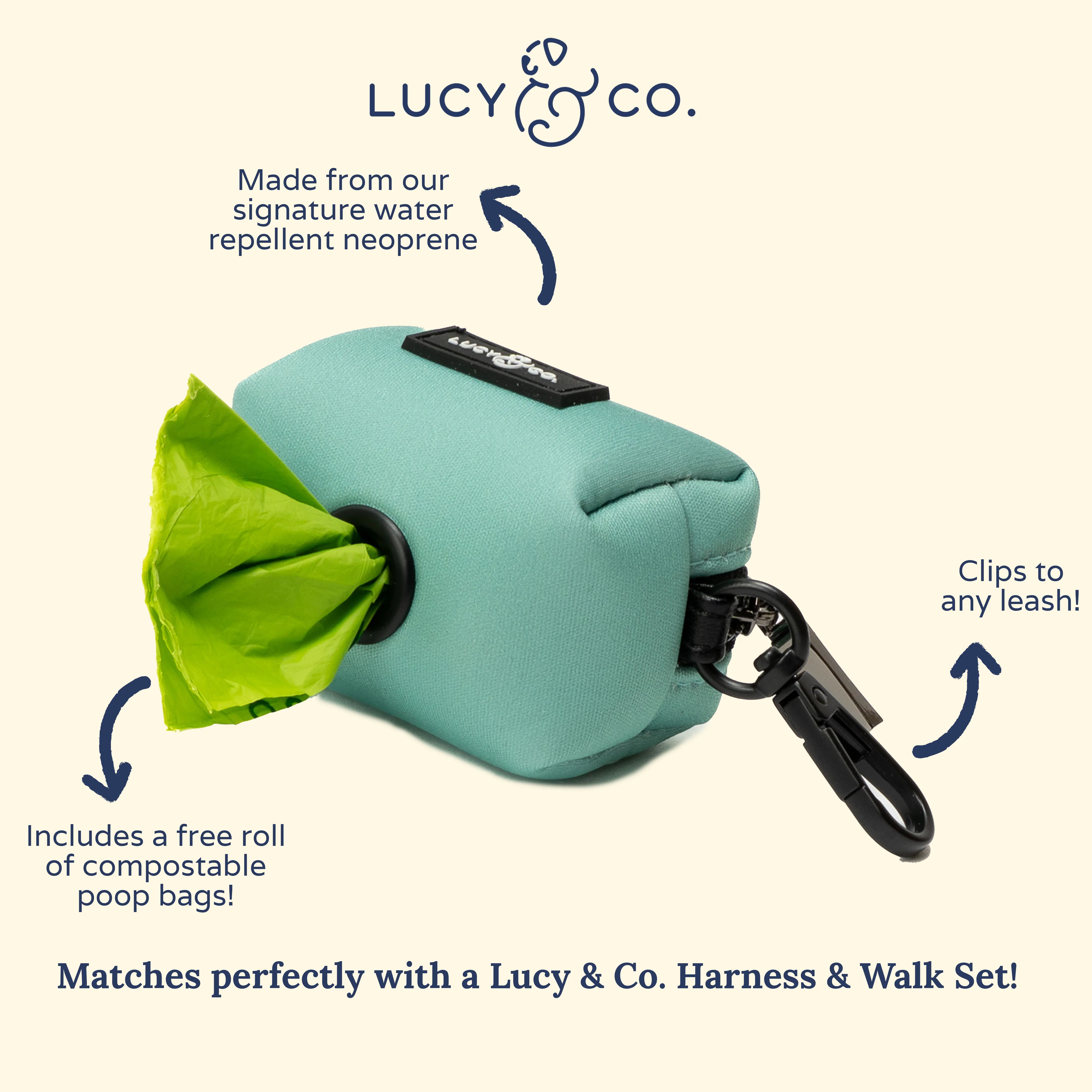 Spring Green Poop Bag Holder - Image 3