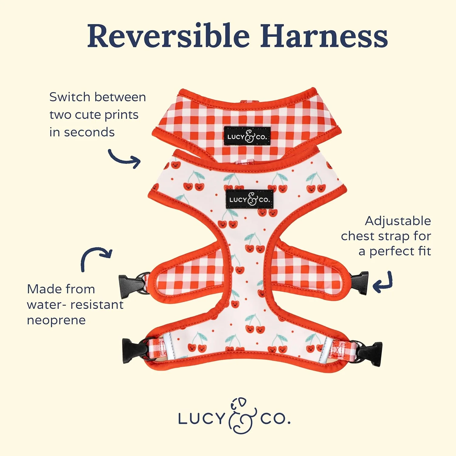 Cheery Cherries Reversible Harness - Image 4