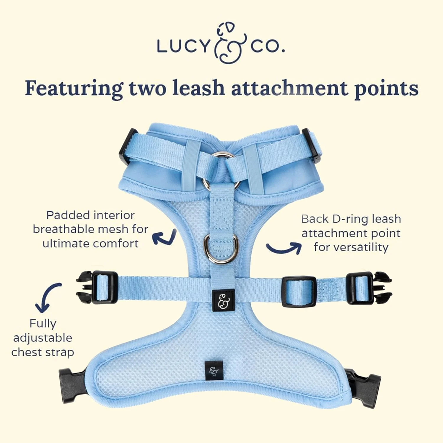 Denim Blue No-Pull Harness - Image 5
