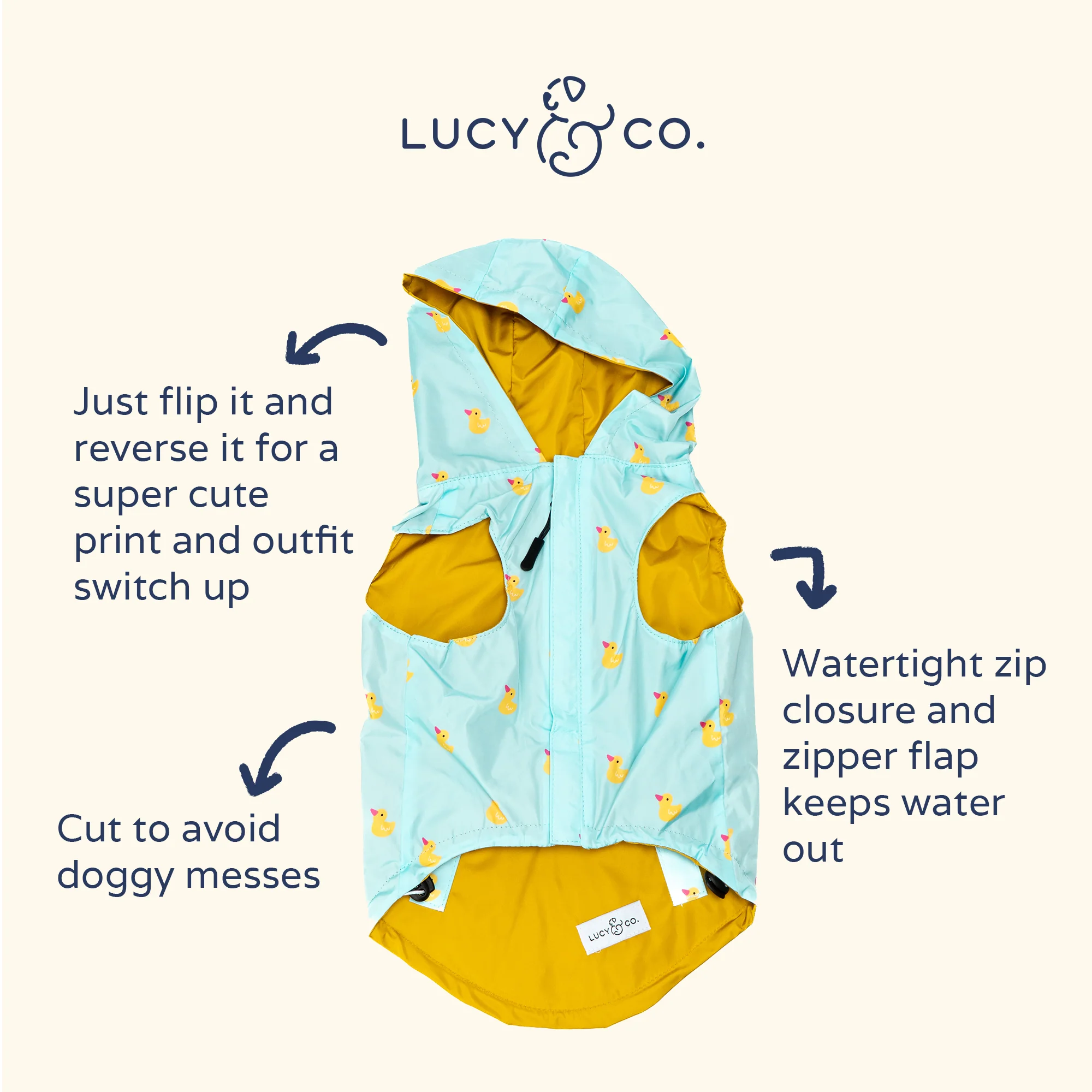 Lucky Ducky Reversible Raincoat - Image 4
