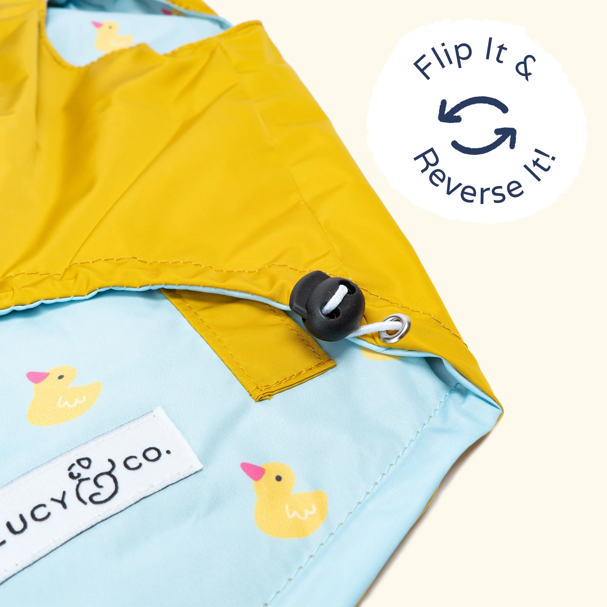 Lucky Ducky Reversible Raincoat - Image 5