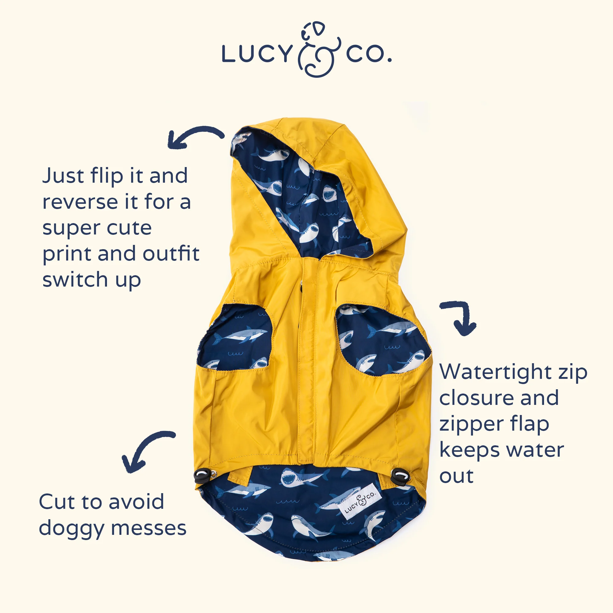 Shark Attack Reversible Raincoat - Image 3
