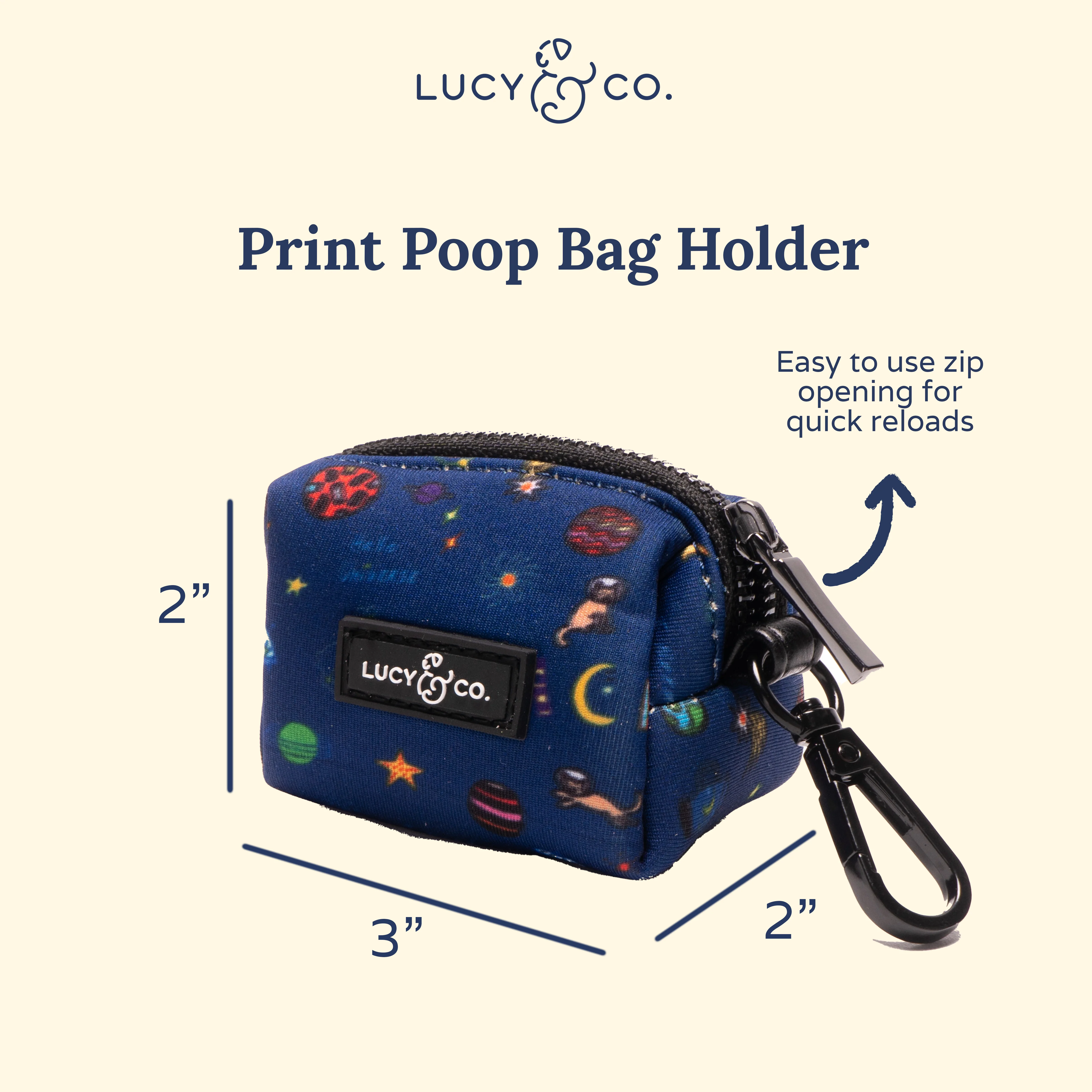 Space Doodle Poop Bag Holder - Image 3